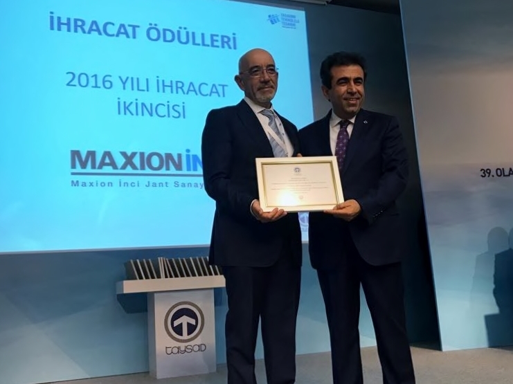 Maxion İnci Jant’a TAYSAD İhracat Ödülü